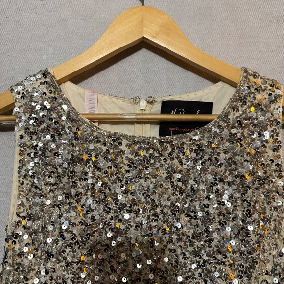 NWT Mac Duggal Sleeveless Sequined Midi Sheath Dress - size 12 - Picture 6 of 8